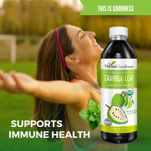 Load image into Gallery viewer, Herbal Goodness Soursop Graviola Liquid Drops 12 Fl Oz - 15X Strength Organic Guanábana Soursop Leaves Extract for Gut Health, Cell &amp; Immune Support Serene Soursop Drops - Vegan, Non-GMO, Made in USA
