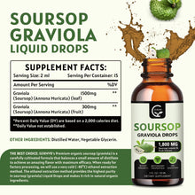 Load image into Gallery viewer, (2 Pack) Soursop Graviola Liquid Drops 1800mg, 98% Absorption Soursop Bitters Liquid for Cell Support &amp; Regeneration, Immune Boost, Relax, Liver and Sleep, Herbal Goodness, Gluten Free, 1 Fl Oz
