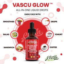 Load image into Gallery viewer, Clean Nutra Cayenne Pepper Drops Supplement Liquid + Hawthorn Berry, Vitamin D3 K2 Beet Root Powder, Ceylon Cinnamon, Turmeric Curcumin, Organic Panax Ginseng, Berberine Extract 1 Pack
