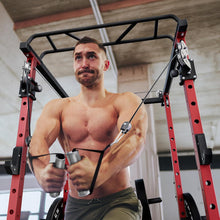 Load image into Gallery viewer, RitFit Multi-Function Garage &amp; Home Gym Package Includes 1200LBS Power Cage PPC03/P3 with Cable Crossover System, Weight Bench, Olympic Barbell Weight Set, Full Body Workout
