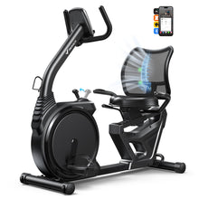 Load image into Gallery viewer, MERACH Recumbent Exercise Bikes for home, Light Commercial High-end Recumbent Bike for Seniors Adults, Magnetic Recumbent Exercise Bike with Smart Bluetooth and Exclusive App, LCD, Heart Rate Handle
