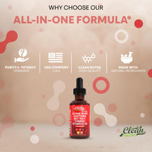 Load image into Gallery viewer, Clean Nutra Cayenne Pepper Drops Supplement Liquid + Hawthorn Berry, Vitamin D3 K2 Beet Root Powder, Ceylon Cinnamon, Turmeric Curcumin, Organic Panax Ginseng, Berberine Extract 1 Pack
