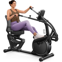 Load image into Gallery viewer, MERACH Recumbent Exercise Bikes for home, Light Commercial High-end Recumbent Bike for Seniors Adults, Magnetic Recumbent Exercise Bike with Smart Bluetooth and Exclusive App, LCD, Heart Rate Handle
