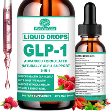 Load image into Gallery viewer, GLP-1 Supplements Drops | 9-in-1 Premium GLP1 Boost w. Berberine, Ceylon Cinnamon, Green Tea Extra- ct Eriocitrin, Naturally GLP 1 Support for Metabolism &amp; Gut Digestion丨Raspberry, Sugar Free
