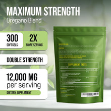 Load image into Gallery viewer, Oregano Oil Capsules Organic – 12,000mg Oregano Oil with Black Seed Oil, High Carvacrol – Aceite de Orégano Cápsulas Immune Support Supplement – Non-GMO, Vegan - 300 Softgels
