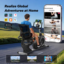 Load image into Gallery viewer, MERACH Recumbent Exercise Bikes for home, Light Commercial High-end Recumbent Bike for Seniors Adults, Magnetic Recumbent Exercise Bike with Smart Bluetooth and Exclusive App, LCD, Heart Rate Handle
