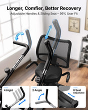Load image into Gallery viewer, MERACH Recumbent Exercise Bikes for home, Light Commercial High-end Recumbent Bike for Seniors Adults, Magnetic Recumbent Exercise Bike with Smart Bluetooth and Exclusive App, LCD, Heart Rate Handle
