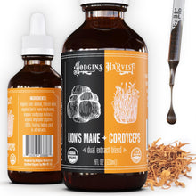 Load image into Gallery viewer, Hodgins Harvest Organic Reishi Mushroom Fruiting Body Extract Tincture - Extra Concentrated Dual Extract Supplement - Supports Heart Health &amp; Wellness - USDA Organic Mushrooms - 4 oz
